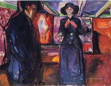  1915 Painting - man and woman ii 1915 Edvard Munch